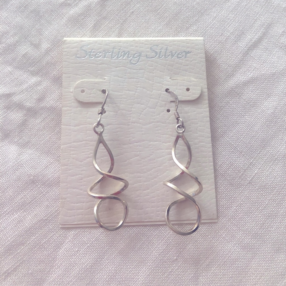 Silver dangle earrings